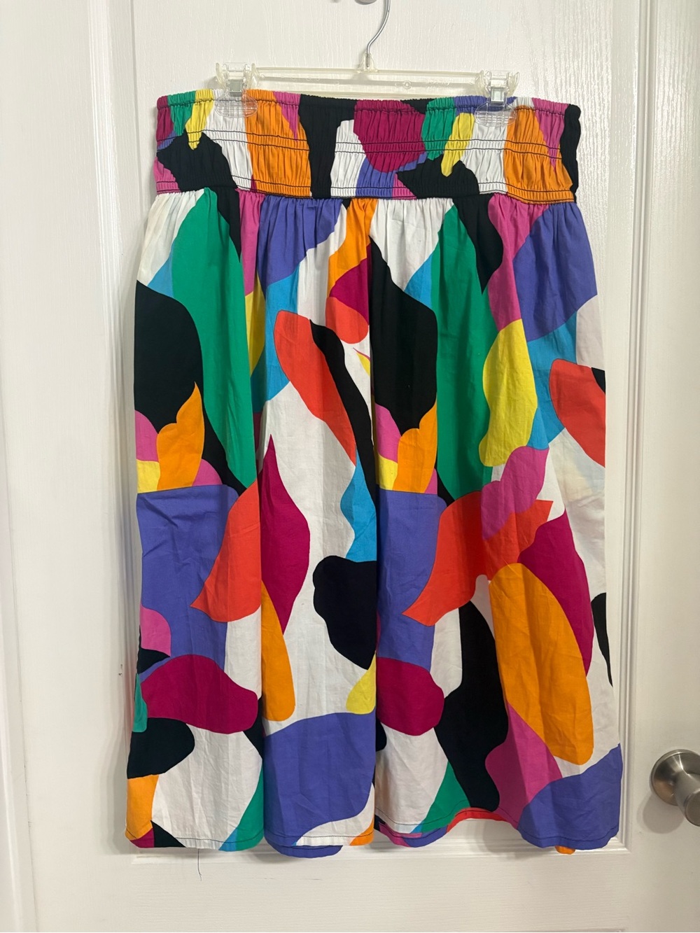 a new day Multicolor Abstract Geometric Print Elastic Waist Skirt NWT Size Large